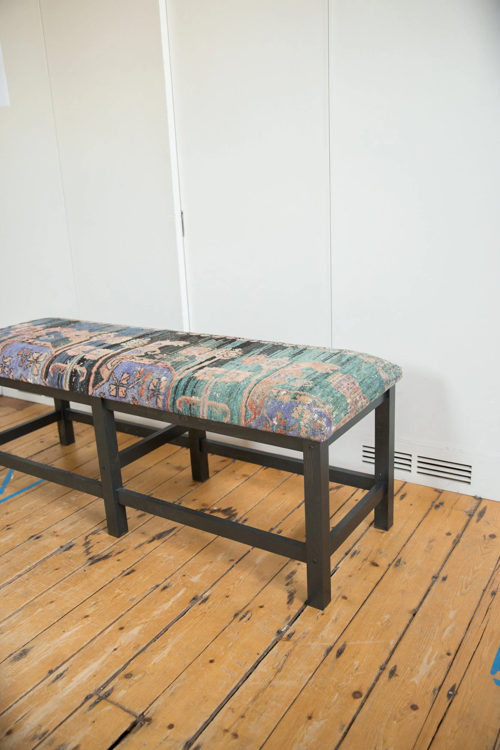 Reclaimed Vintage Turkish Rug Bench - Image 5
