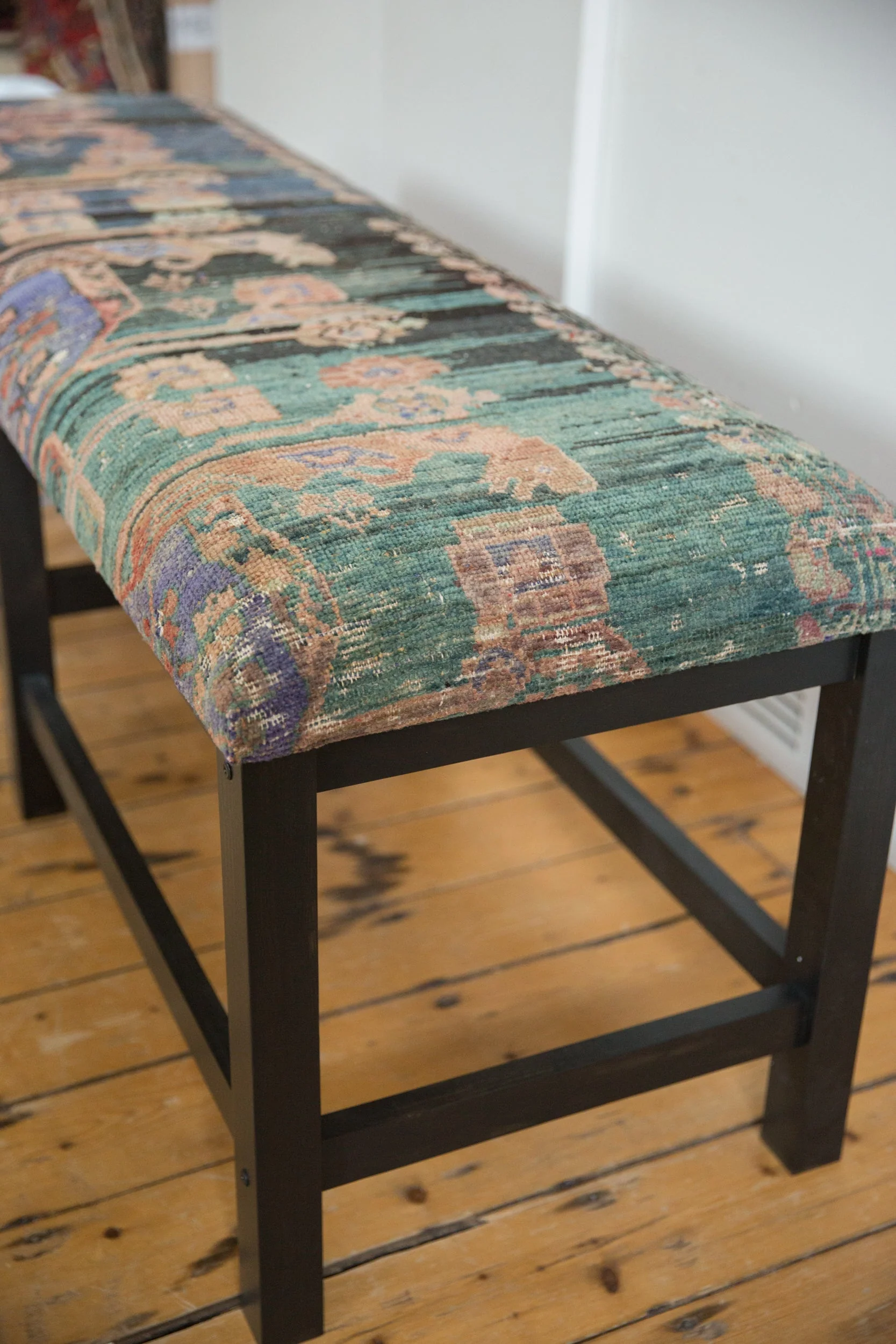 Reclaimed Vintage Turkish Rug Bench - Image 6