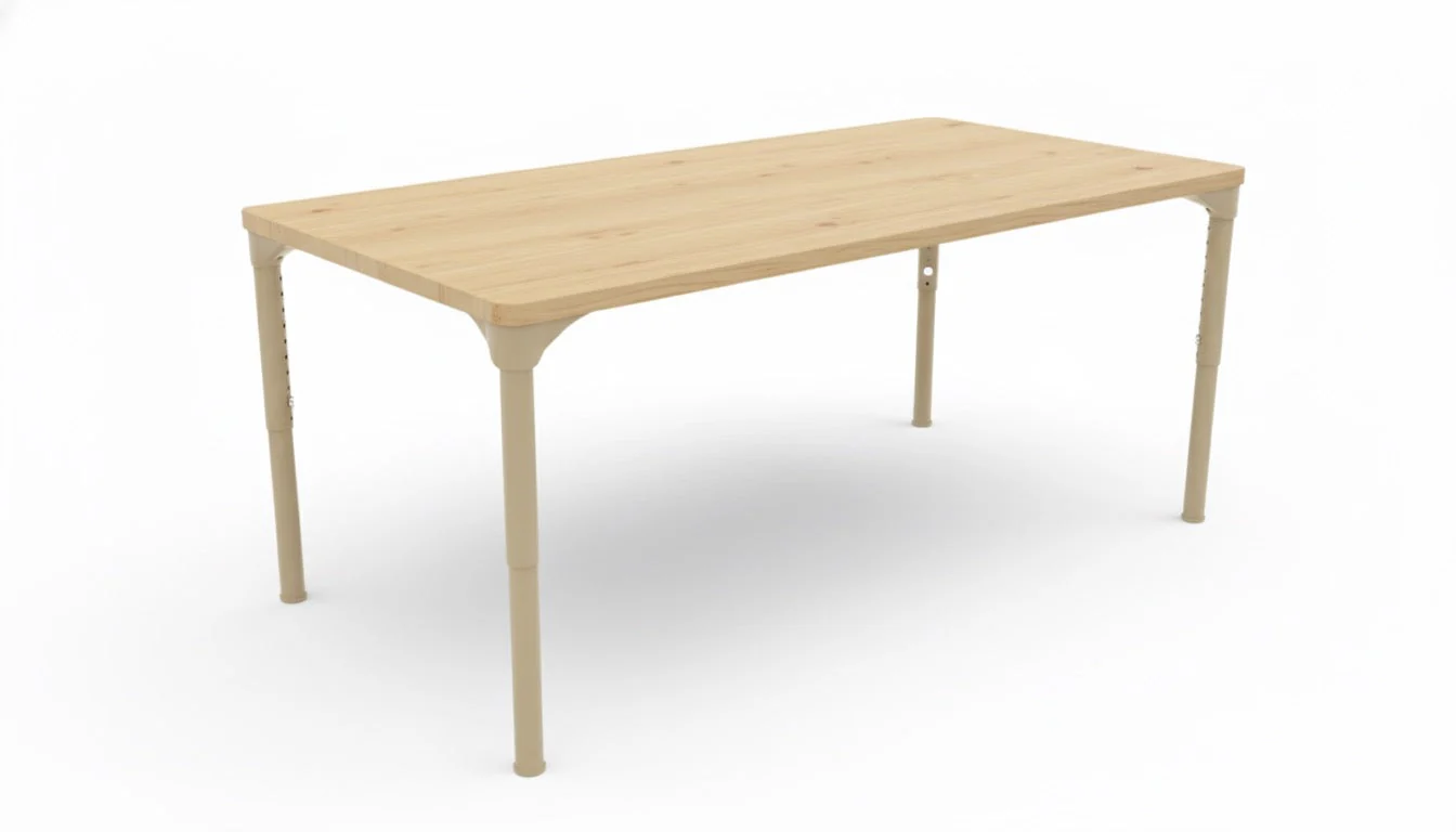 Rectangular Adjustable Kids Classroom Table – 17" to 25" Height | Durable Activity Table for School & Home - Image 6