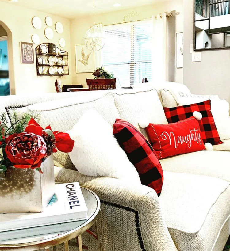 Red Buffalo Plaid Pillow Cover - Image 4