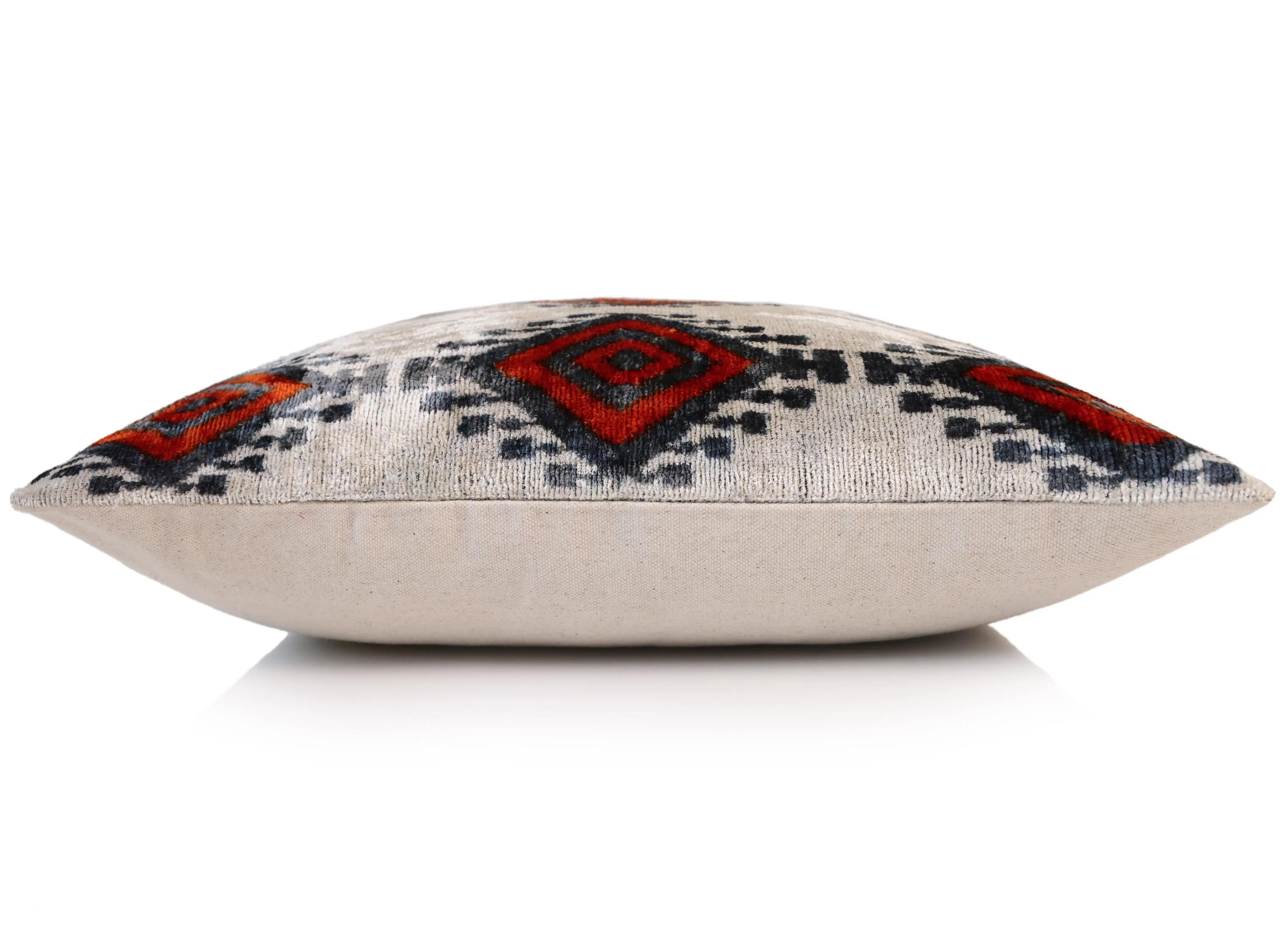 Red Diamond Silk Velvet Pillow 20x20 Handmade Luxury Cushion - Image 4
