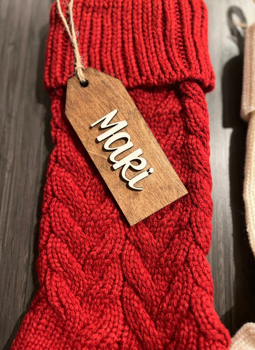 Red Knitted Christmas Stocking - Image 2