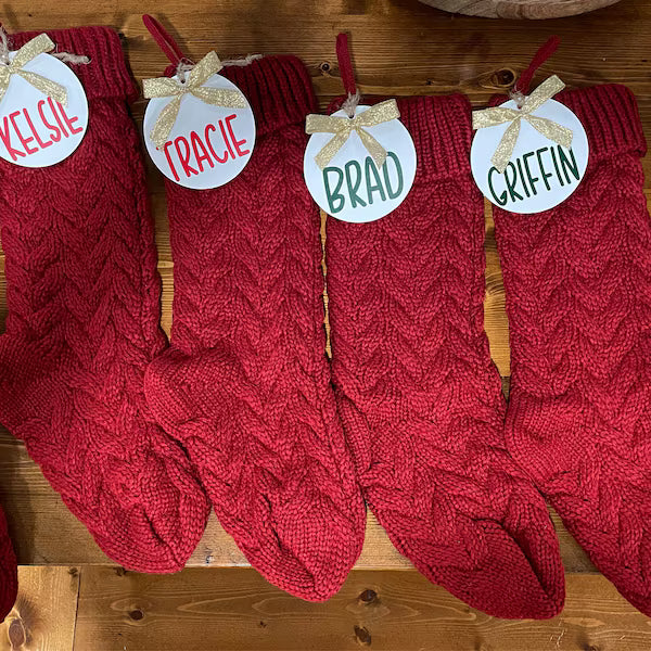 Red Knitted Christmas Stocking - Image 3