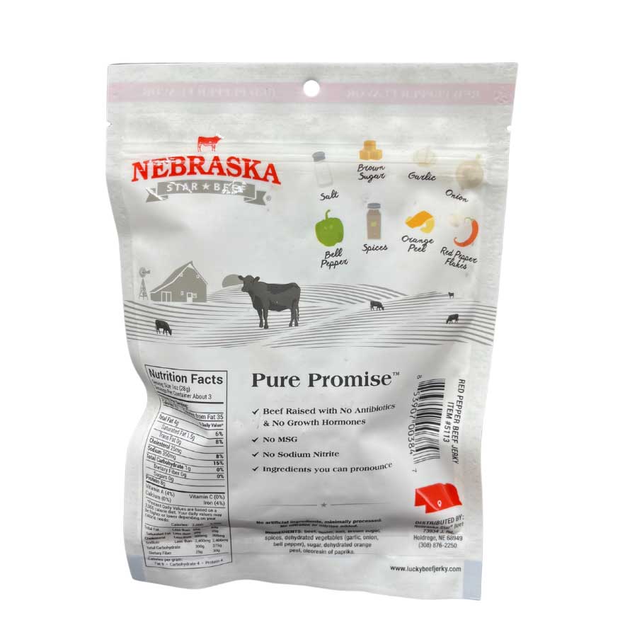 Red Pepper Beef Jerky | Pack of 3 | 3 oz | Nebraska Star Beef - Image 3