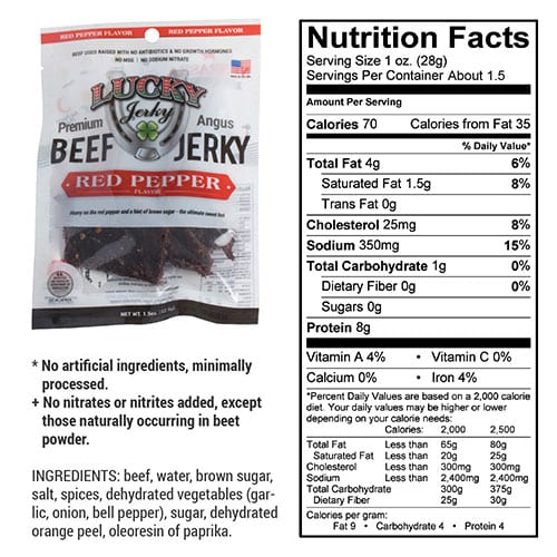 Red Pepper Beef Jerky | Pack of 6 | 1.5 oz | Nebraska Star Beef - Image 3