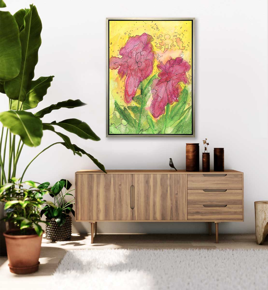 Red Ranunculus - Open Edition Canvas Print - Image 2