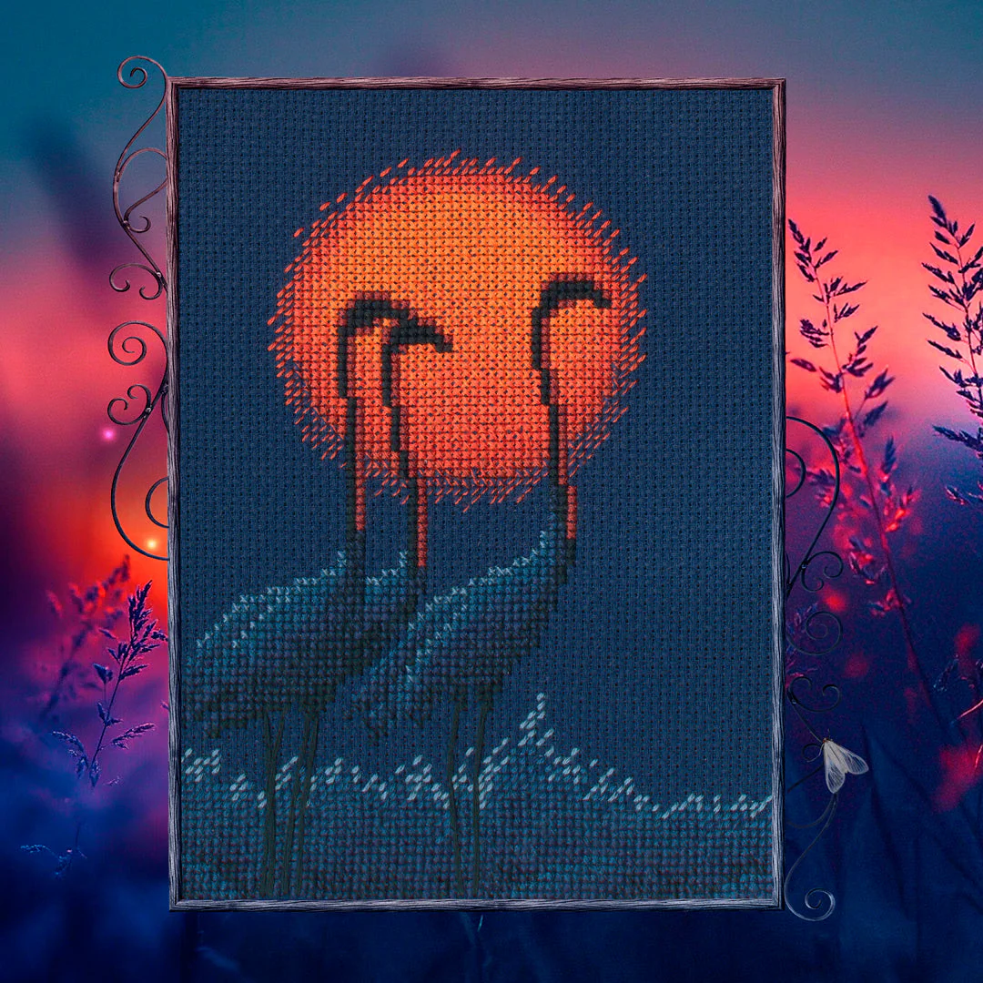Red sun M1055 Counted Cross Stitch Kit - Image 2