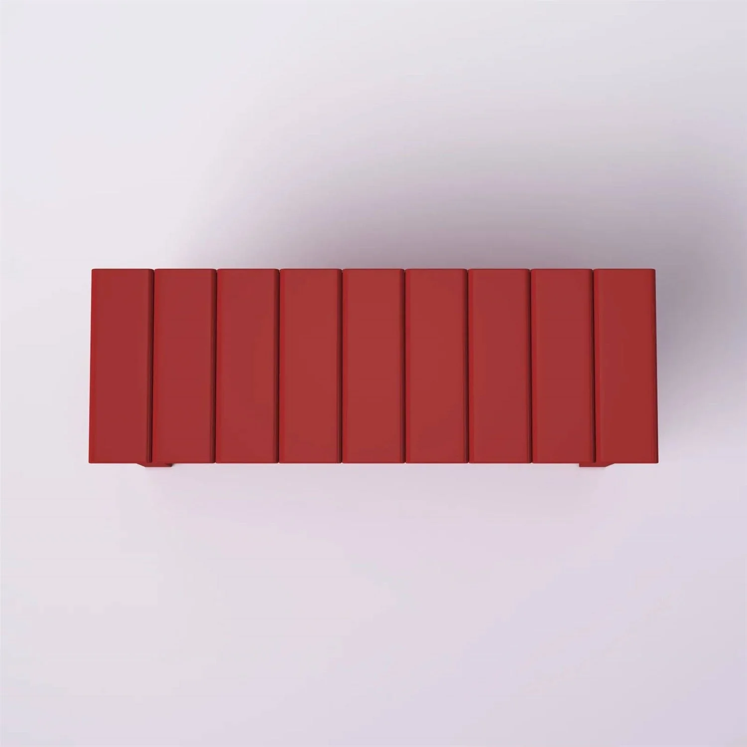 Red Wooden 2-Shelf Shoe Rack Storage Bench for Entryway or Closet - Image 4