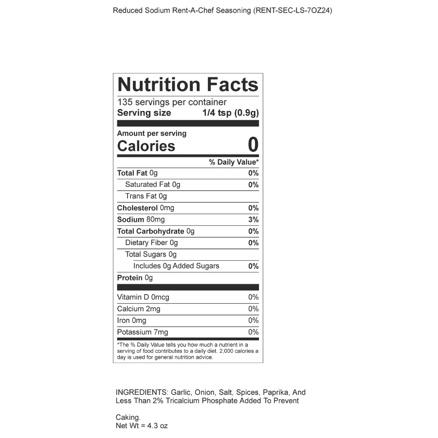 Reduced Sodium All Purpose Seasoning | Pack of 2 | 4.3 oz | Gluten Free | A-Rent-A-Chef - Image 5