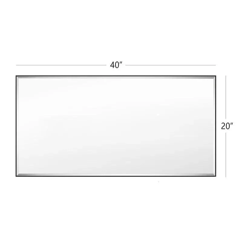 Reflections Sleek Modern Black Aluminum Framed Beveled Wall Mirror - Image 14