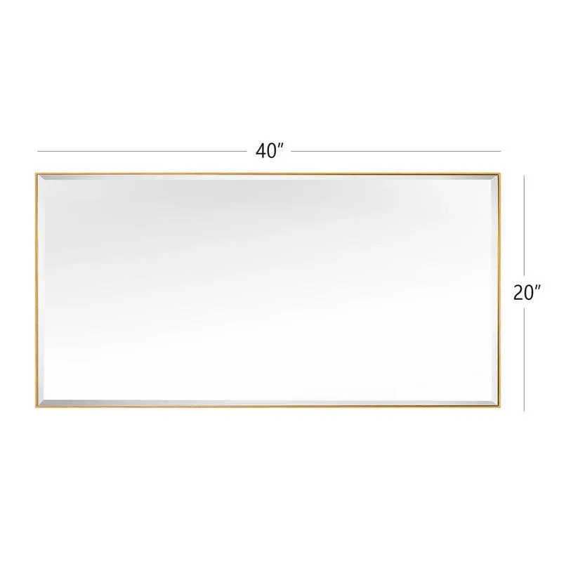 Reflections Sleek Modern Black Aluminum Framed Beveled Wall Mirror - Image 15