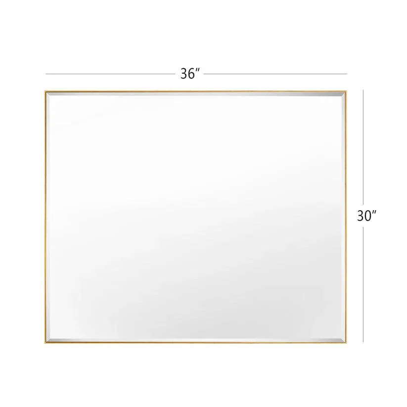 Reflections Sleek Modern Black Aluminum Framed Beveled Wall Mirror - Image 20