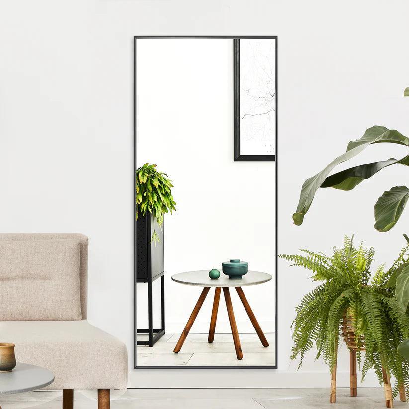 Reflections Sleek Modern Black Aluminum Framed Wall Mirror - Image 26