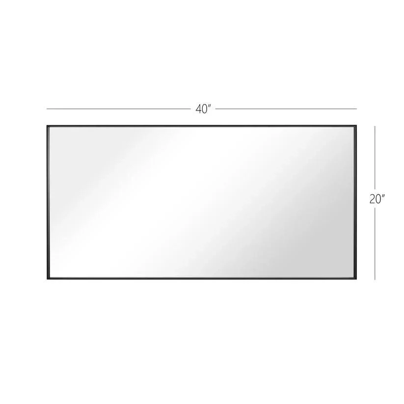Reflections Sleek Modern Black Aluminum Framed Wall Mirror - Image 41