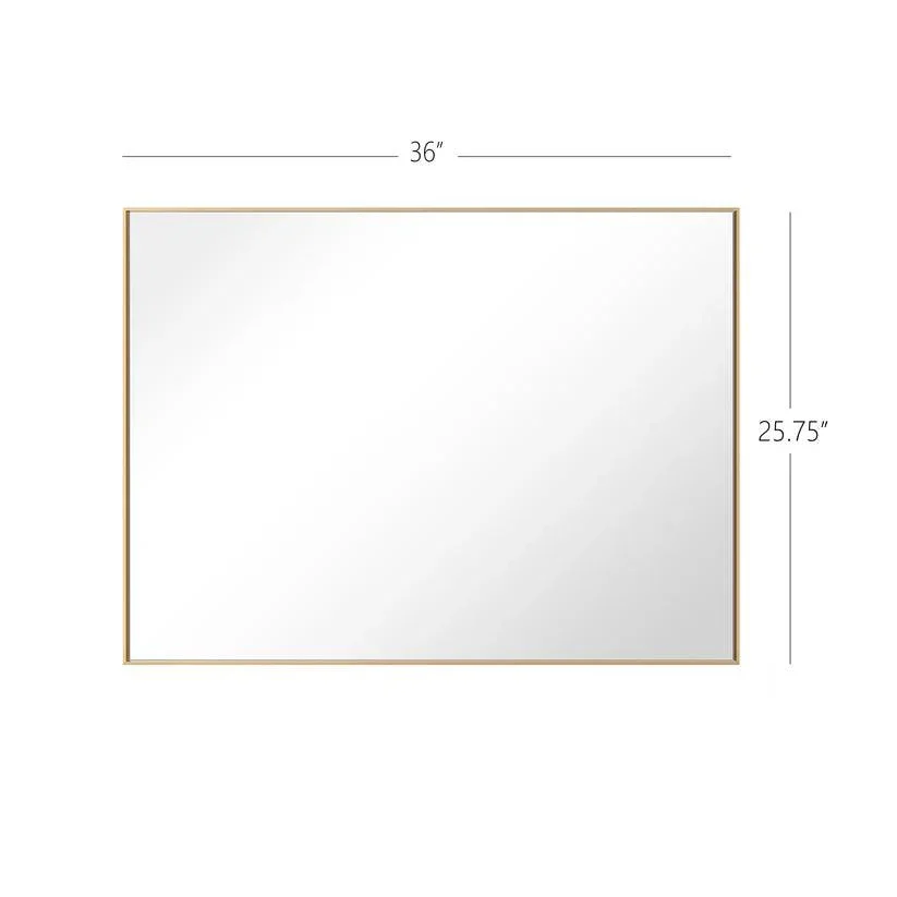 Reflections Sleek Modern Black Aluminum Framed Wall Mirror - Image 46