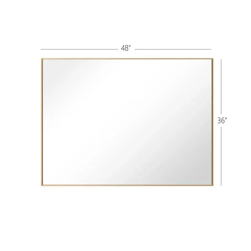 Reflections Sleek Modern Black Aluminum Framed Wall Mirror - Image 53