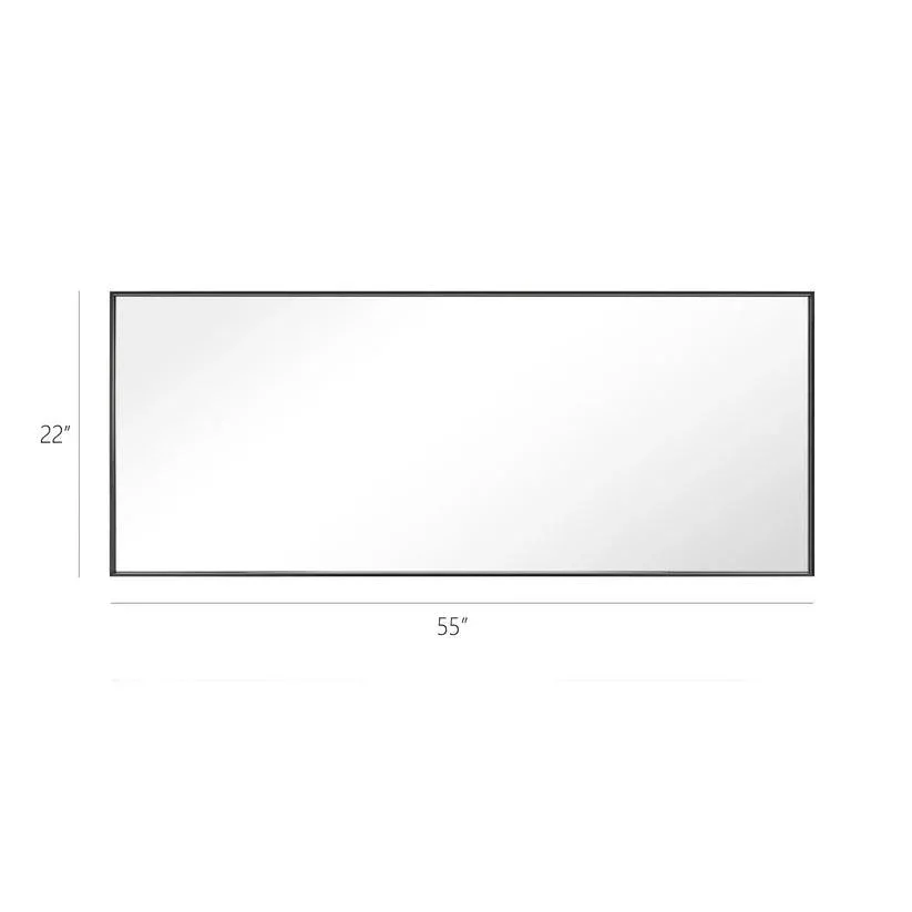 Reflections Sleek Modern Black Aluminum Framed Wall Mirror - Image 55