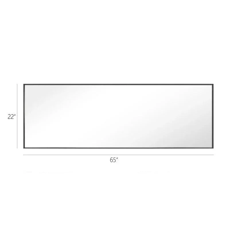 Reflections Sleek Modern Black Aluminum Framed Wall Mirror - Image 57