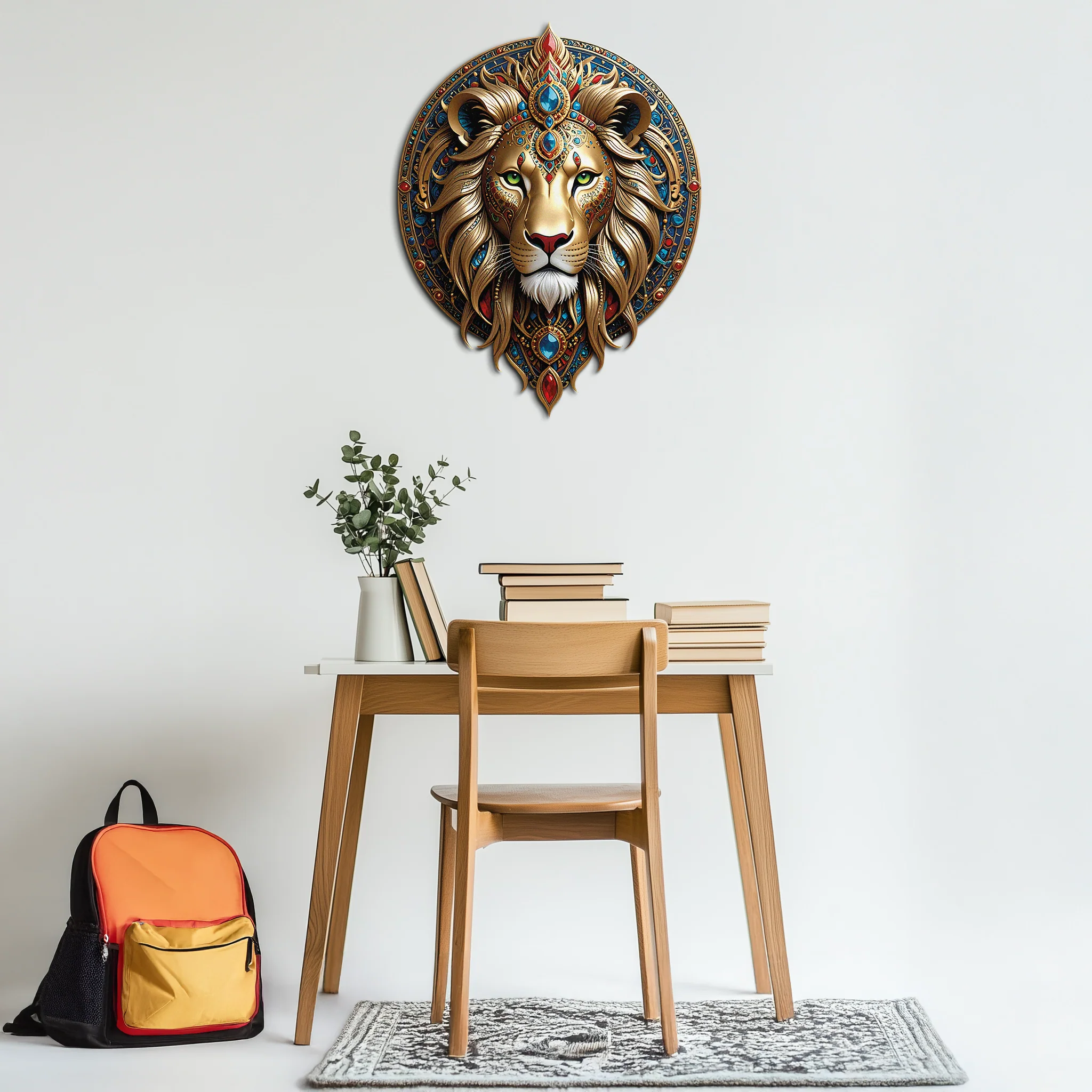 Regal Lion Mandala Wall Art – Royal Jungle Vibes Decor-KAFUVM026 - Image 7