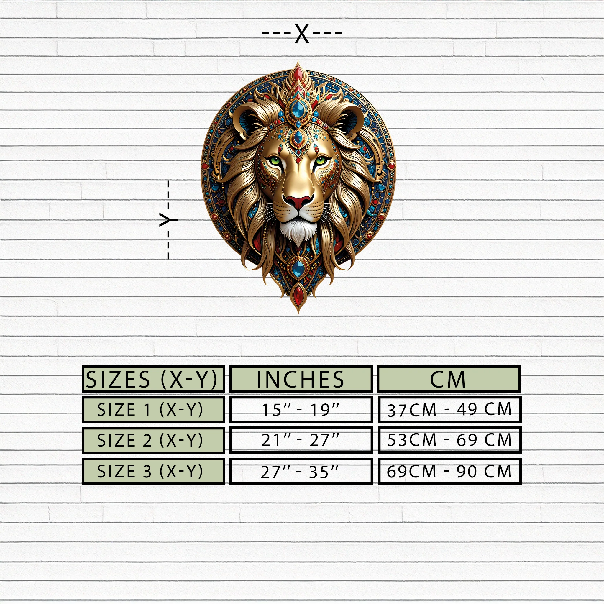 Regal Lion Mandala Wall Art – Royal Jungle Vibes Decor-KAFUVM026 - Image 9
