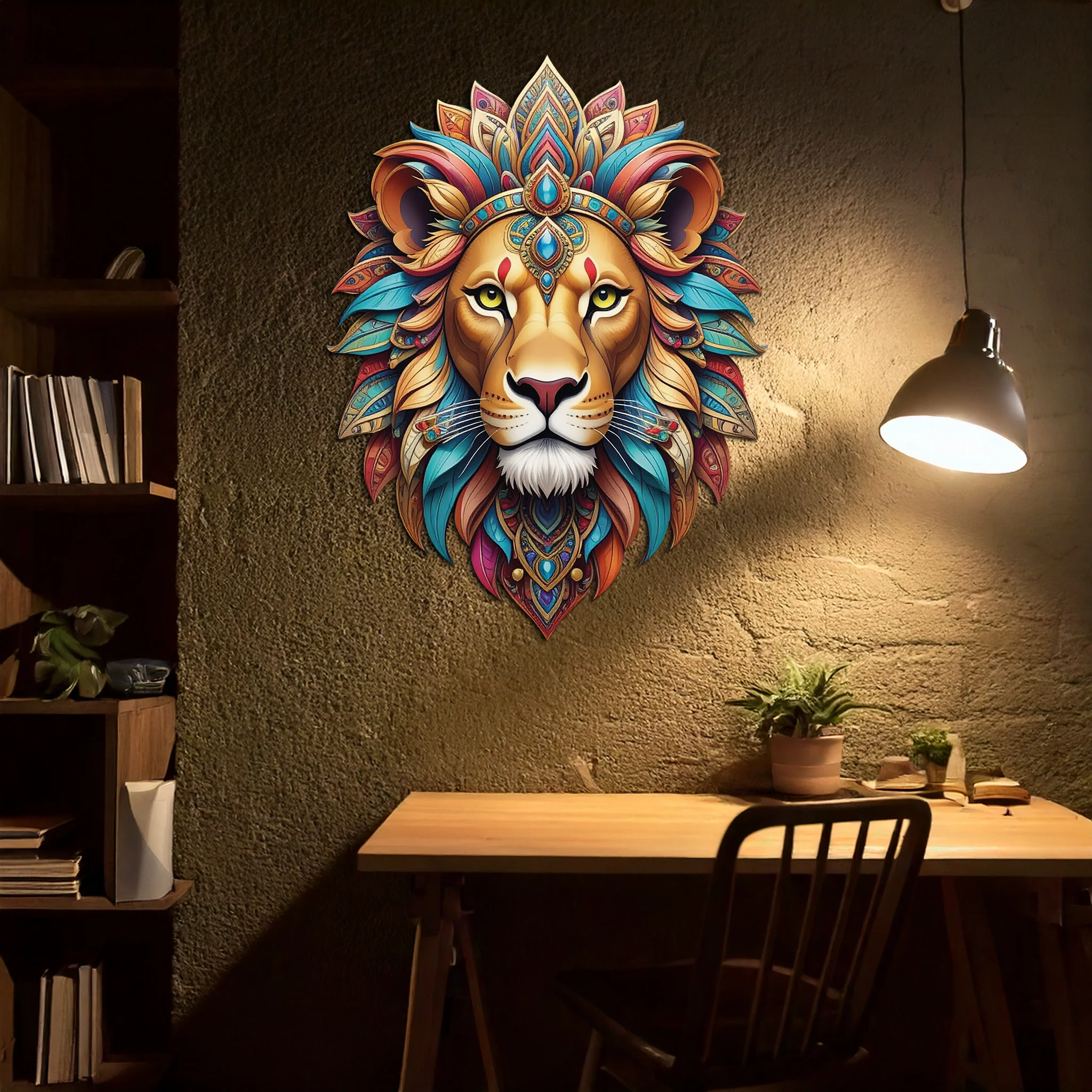 Regal Lion Metal Wall Art – Tribal Vibes, Fierce Style-KAFUVM029 - Image 7