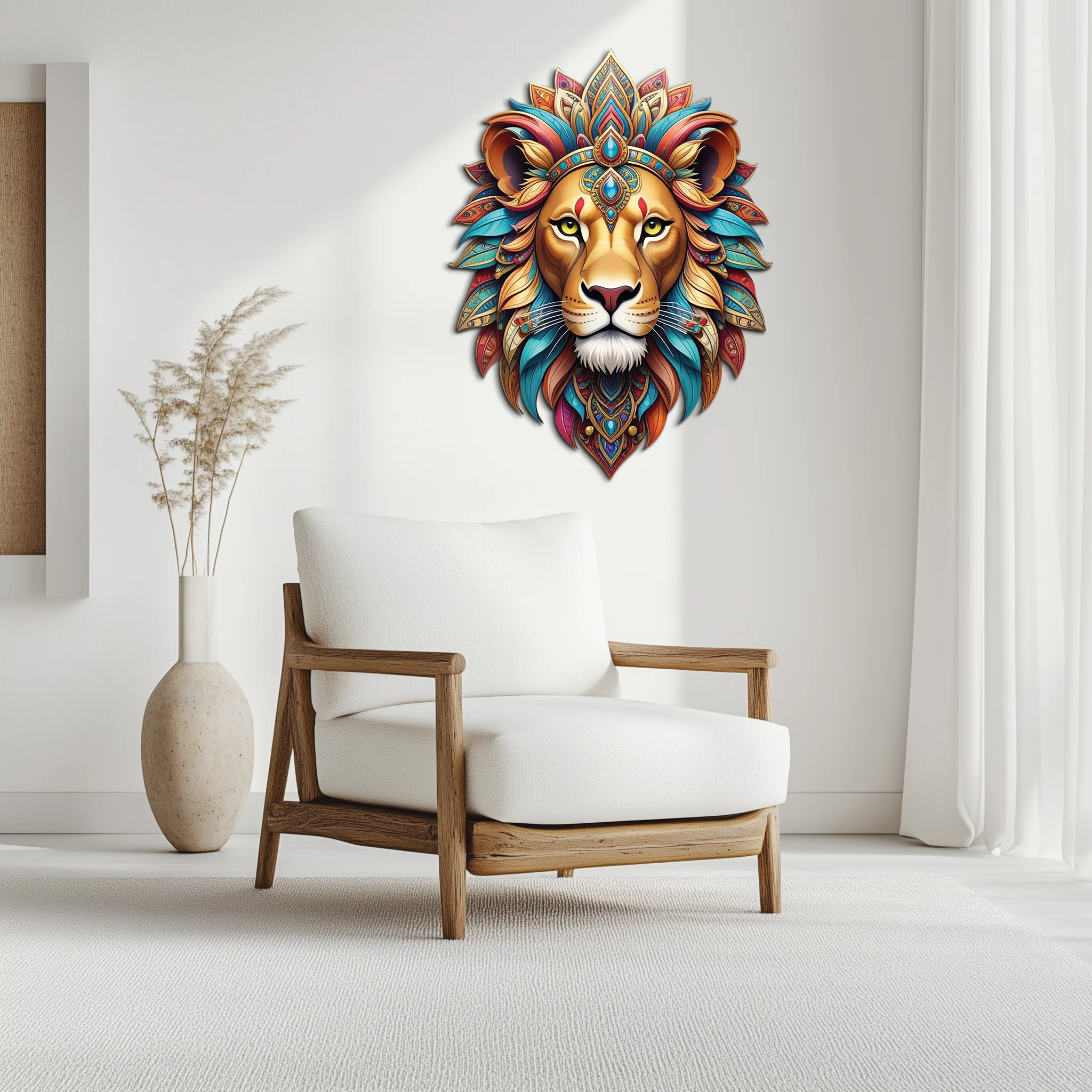 Regal Lion Metal Wall Art – Tribal Vibes, Fierce Style-KAFUVM029 - Image 8