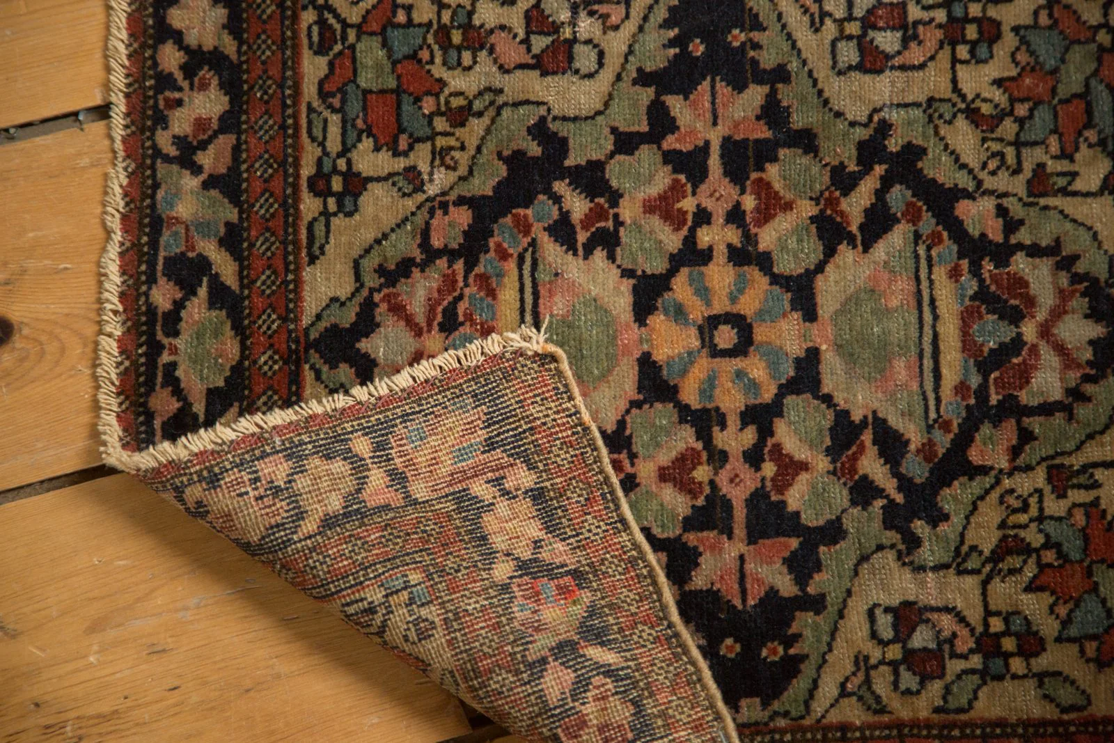 RESERVED 1.5x2 Antique Farahan Sarouk Square Bag Face Rug Mat - Image 2