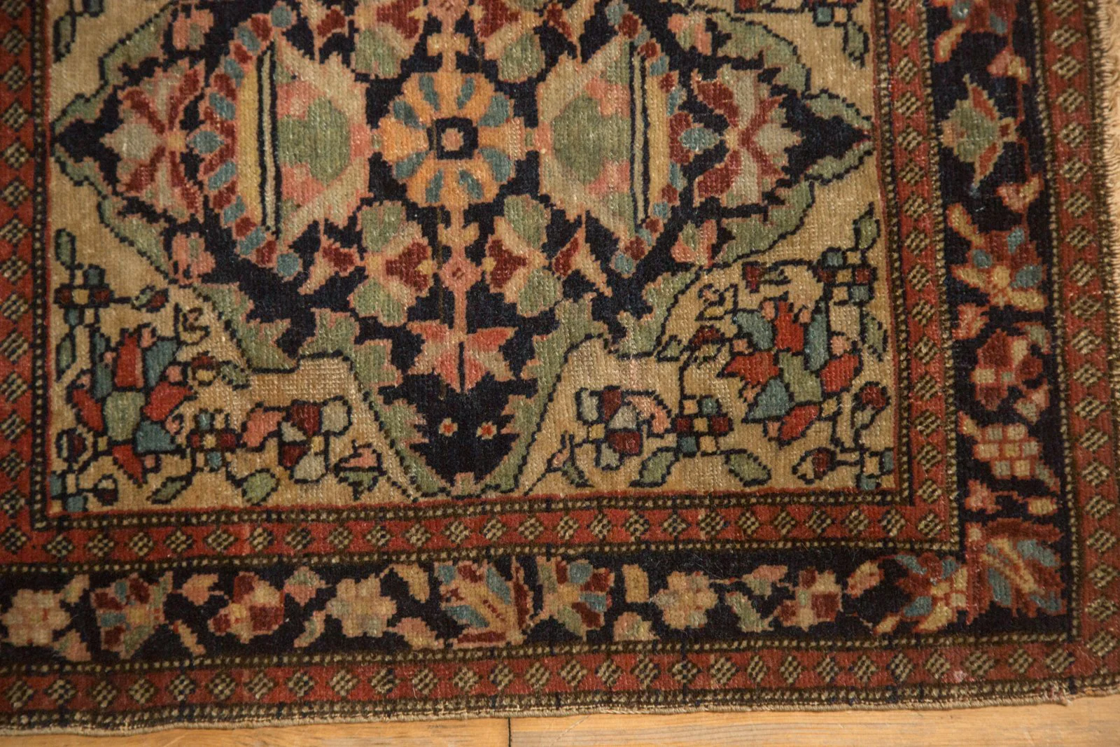 RESERVED 1.5x2 Antique Farahan Sarouk Square Bag Face Rug Mat - Image 4