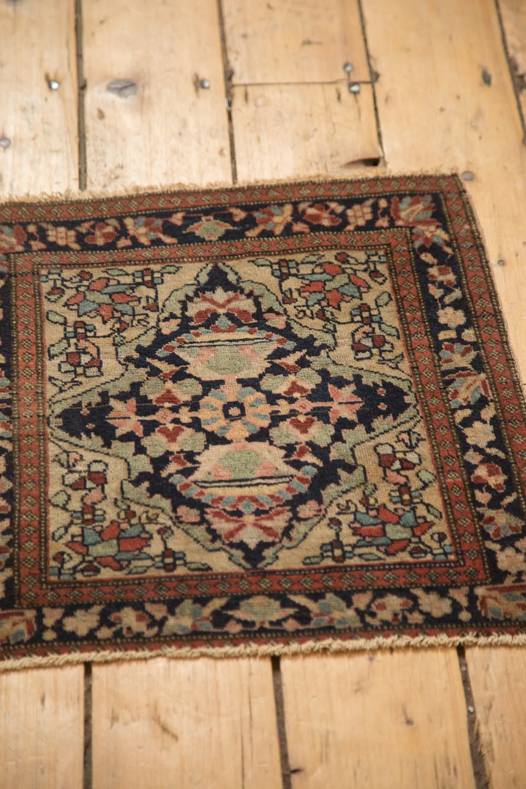 RESERVED 1.5x2 Antique Farahan Sarouk Square Bag Face Rug Mat - Image 8