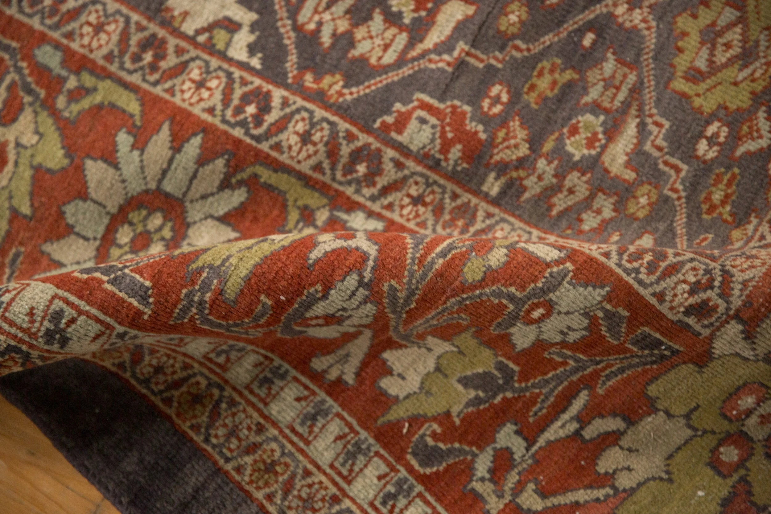 10.5x13.5 Vintage Distressed Mahal Carpet - Image 11