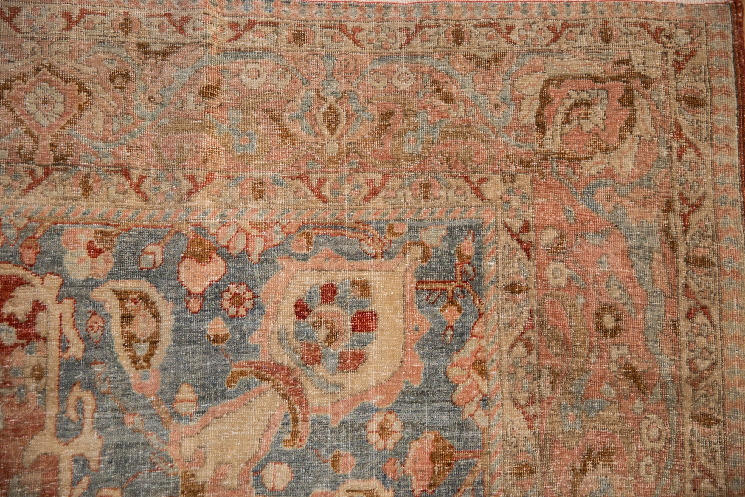 6.5x10.5 Vintage Distressed Tabriz Carpet - Image 3