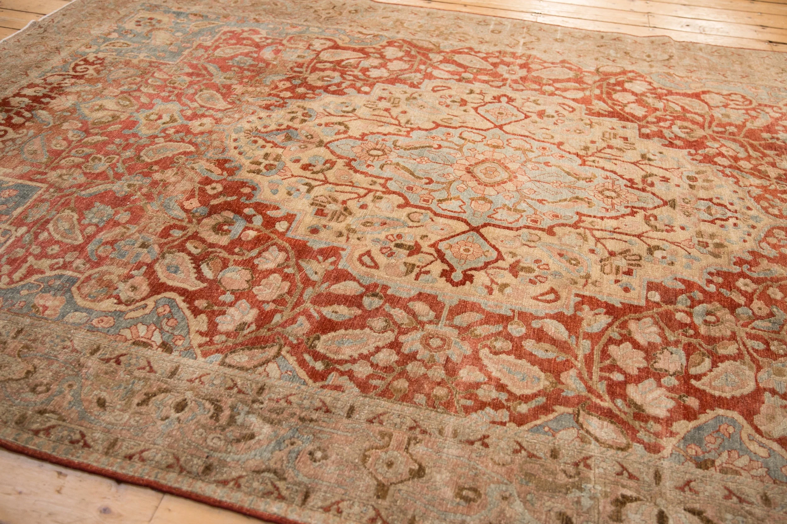 6.5x10.5 Vintage Distressed Tabriz Carpet - Image 7