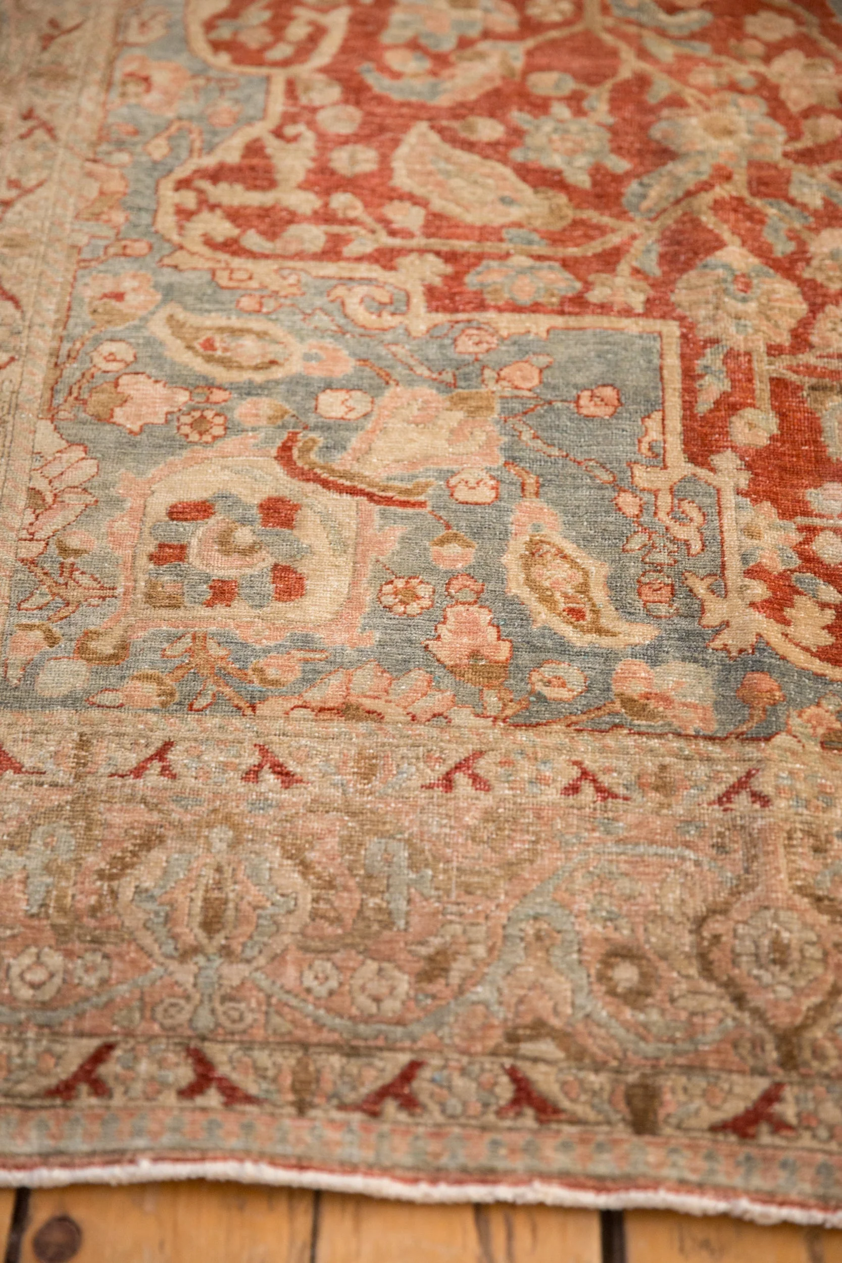 6.5x10.5 Vintage Distressed Tabriz Carpet - Image 9