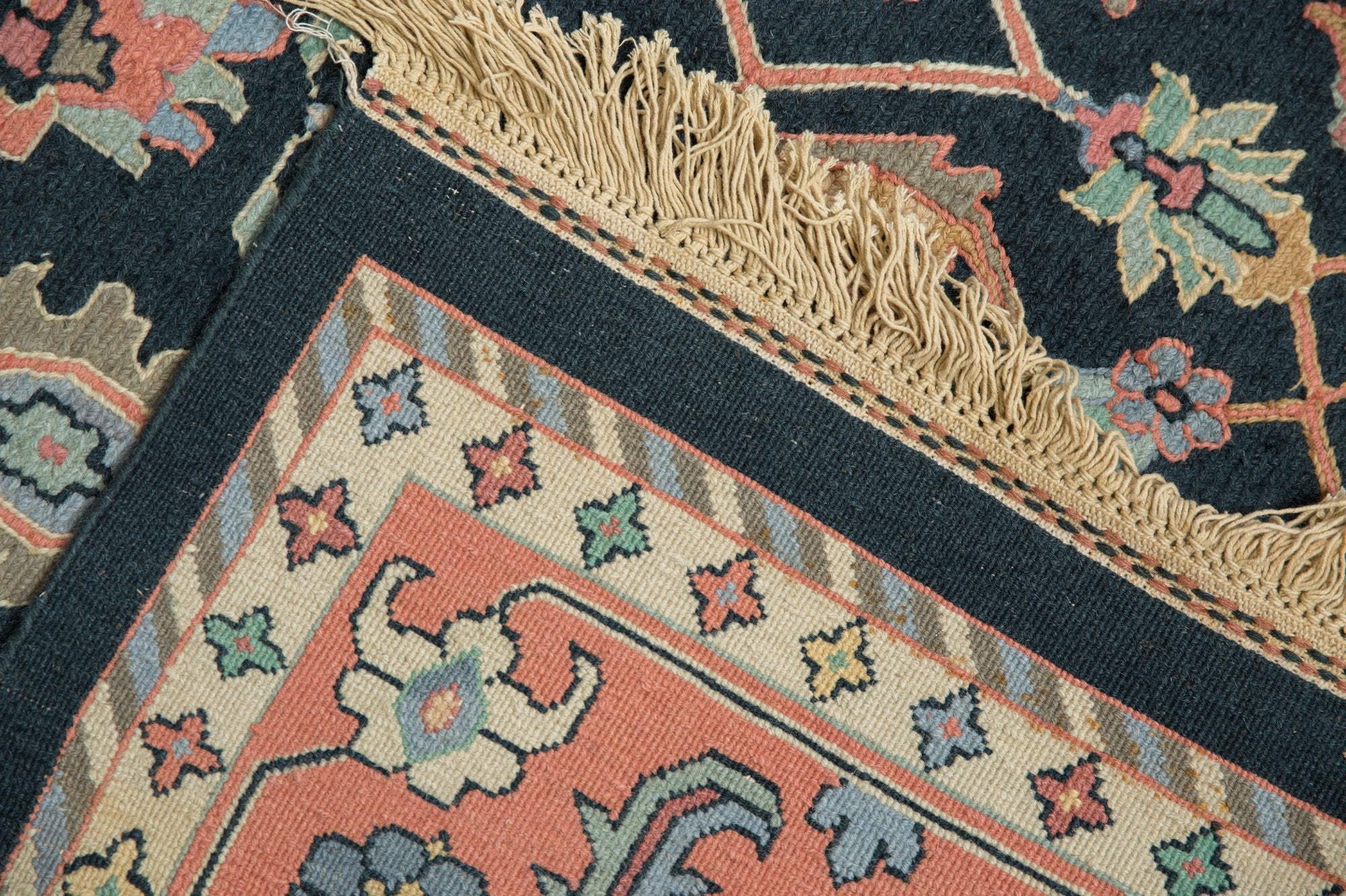 9x12 Vintage Serapi Indian Soumac Design Carpet - Image 12