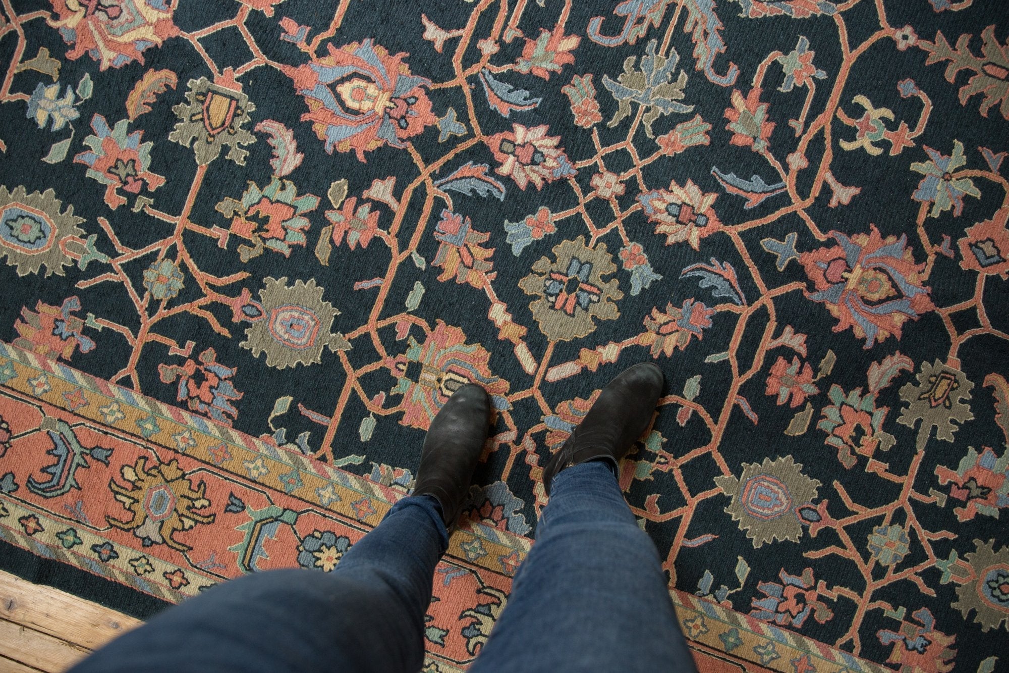 9x12 Vintage Serapi Indian Soumac Design Carpet - Image 2