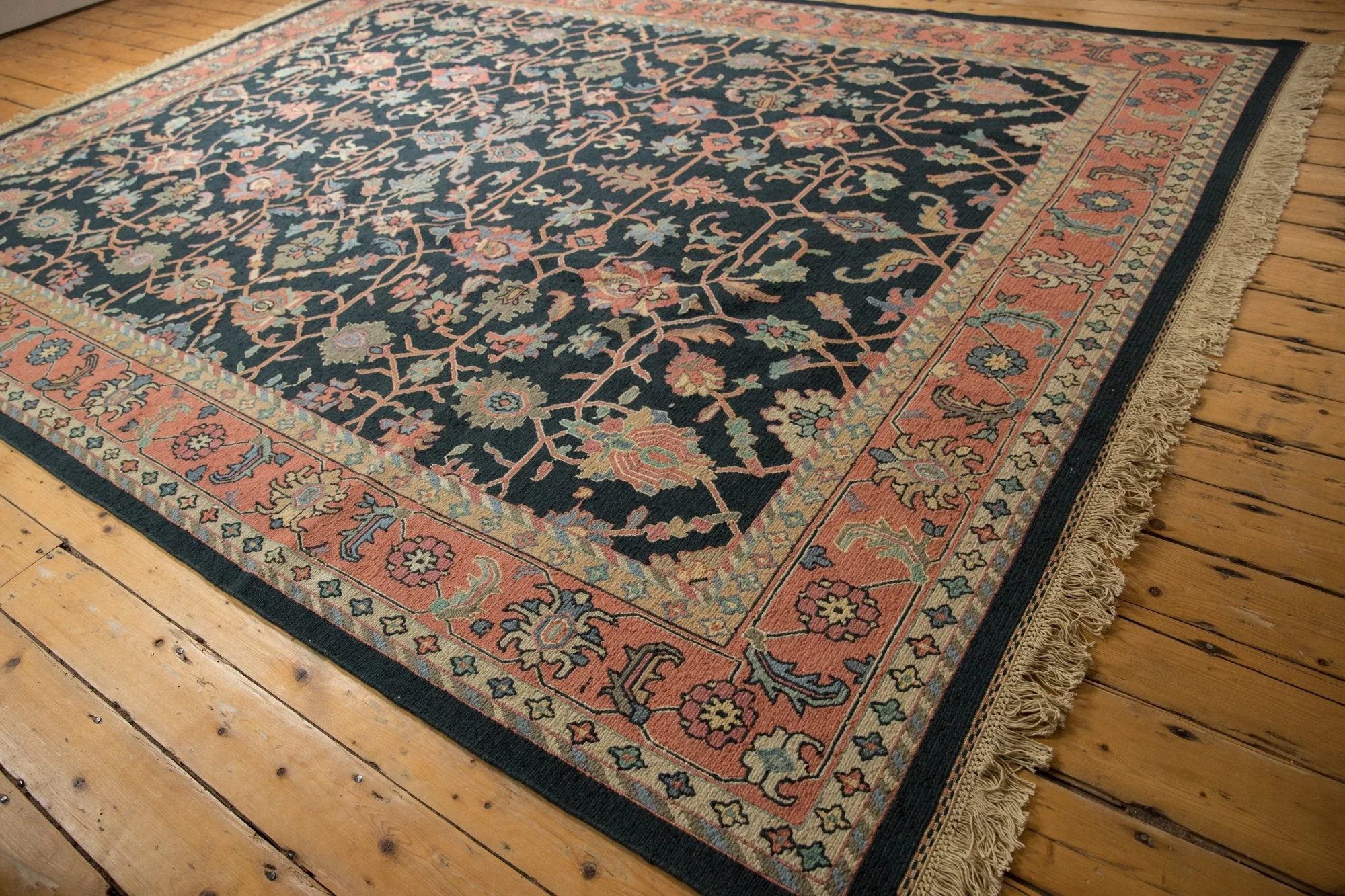 9x12 Vintage Serapi Indian Soumac Design Carpet - Image 3