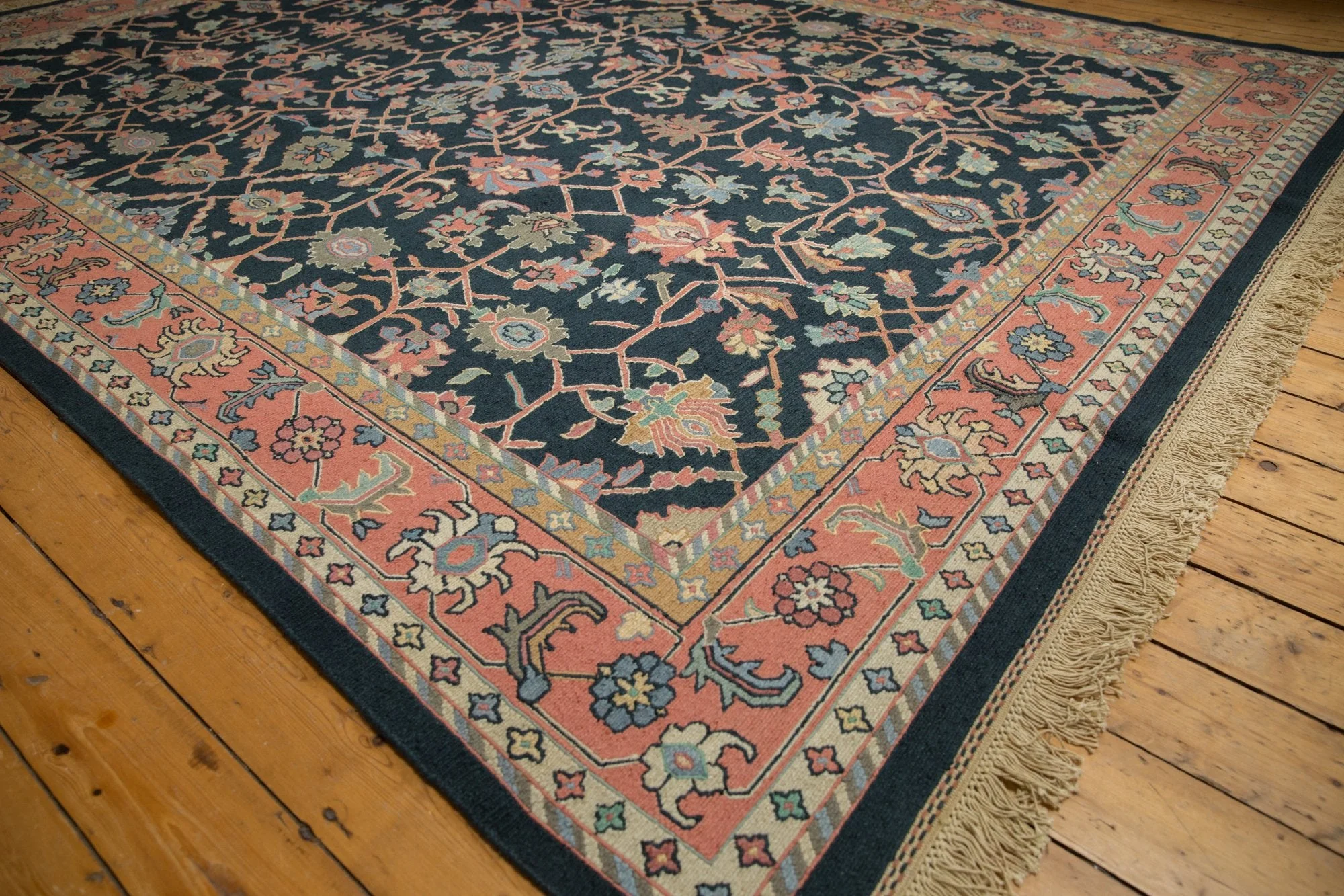 9x12 Vintage Serapi Indian Soumac Design Carpet - Image 7