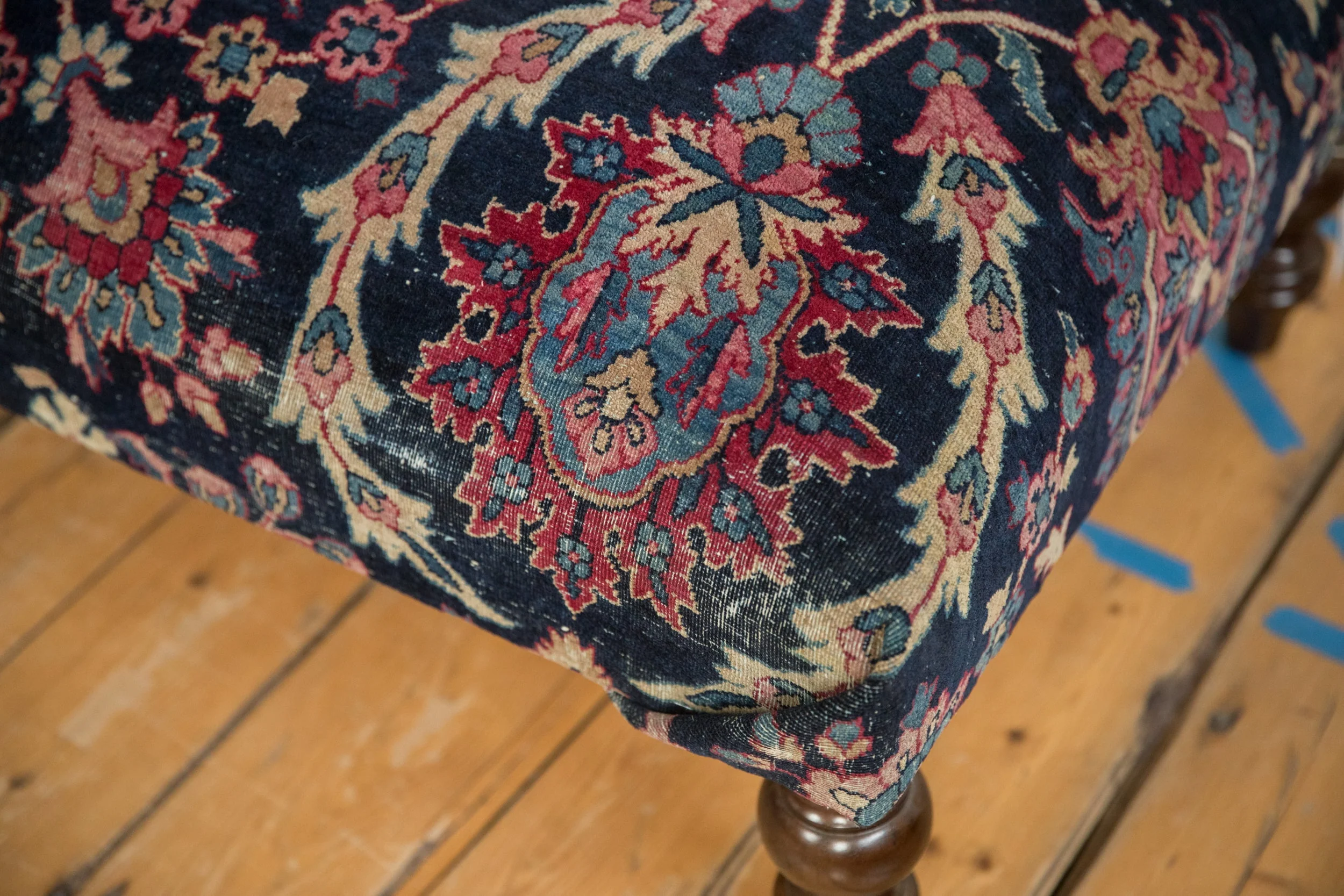 Vintage Persian Rug Ottoman Coffee Table - Image 2