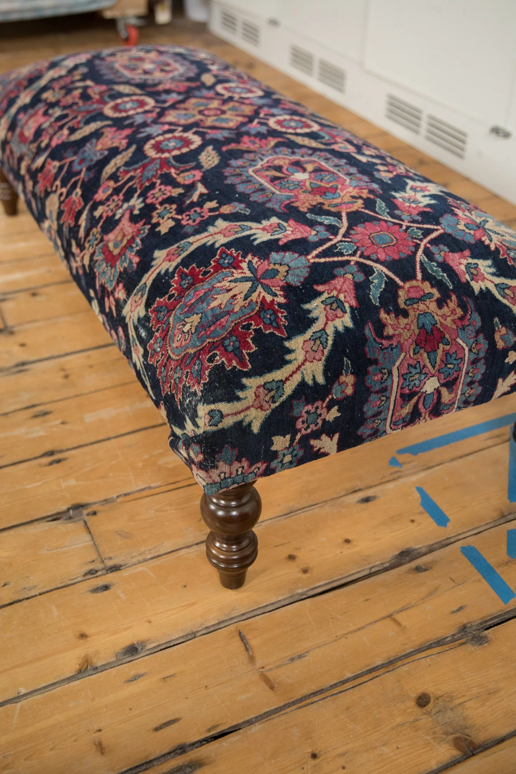 Vintage Persian Rug Ottoman Coffee Table - Image 3