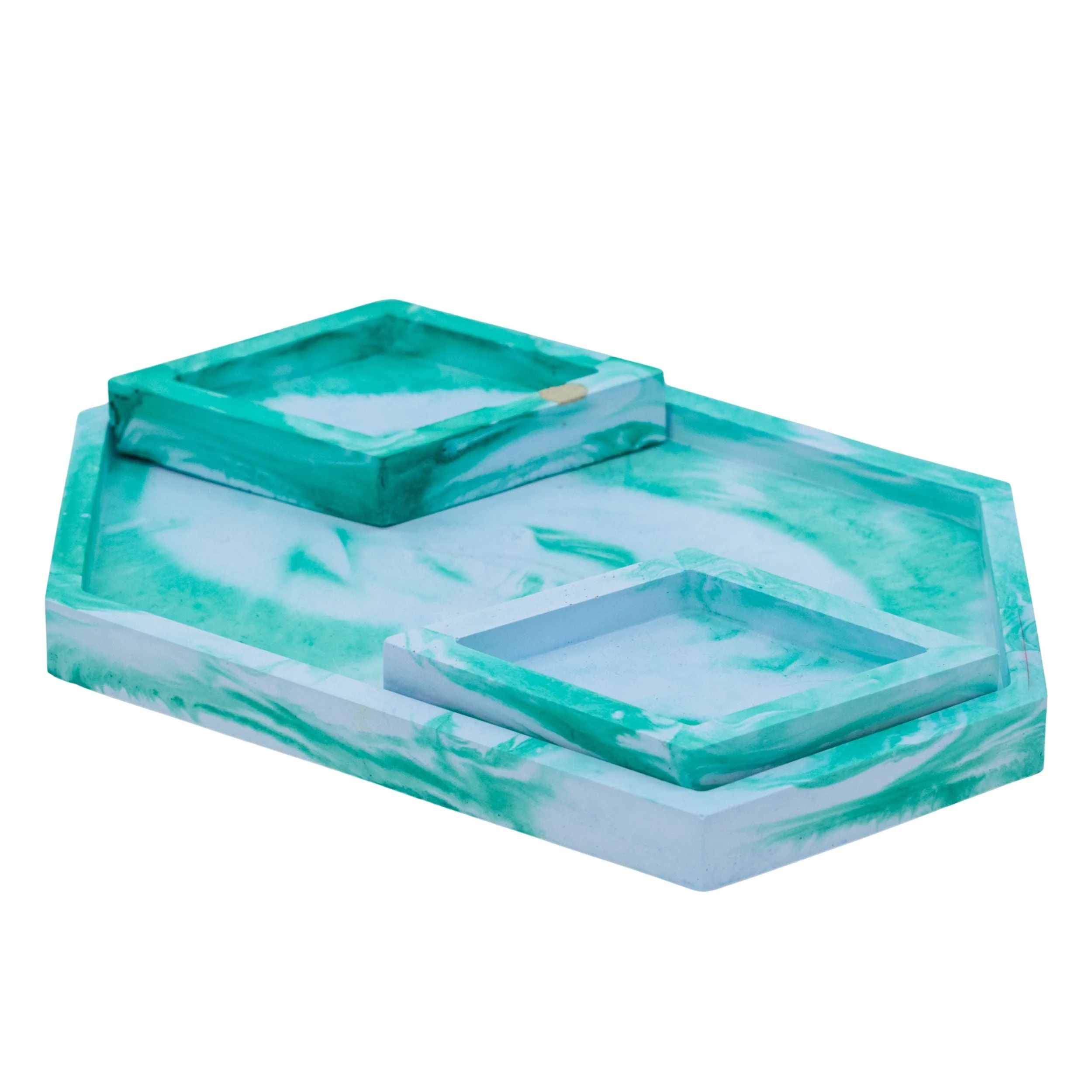 Resin-Crete Jewelry Tray Set | 6.5" x 4" Hexagon | Color Crete Creations - Image 7