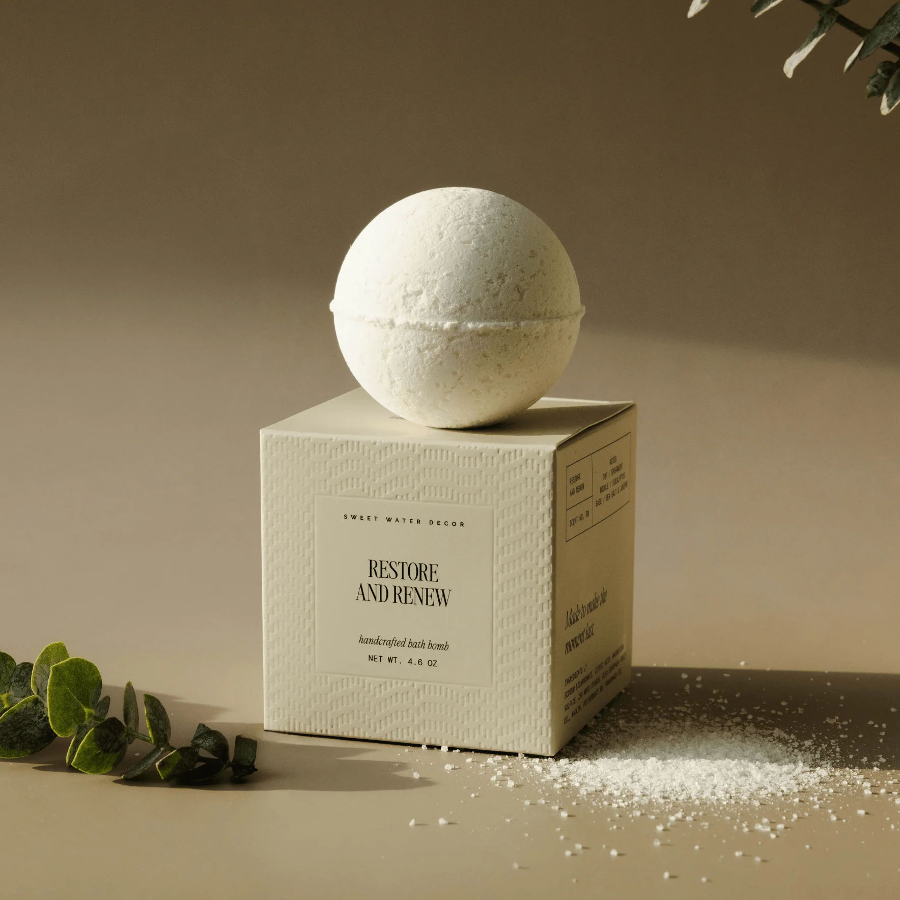 Restore and Renew White Eucalyptus 4.6 oz Bath Bomb - Image 4