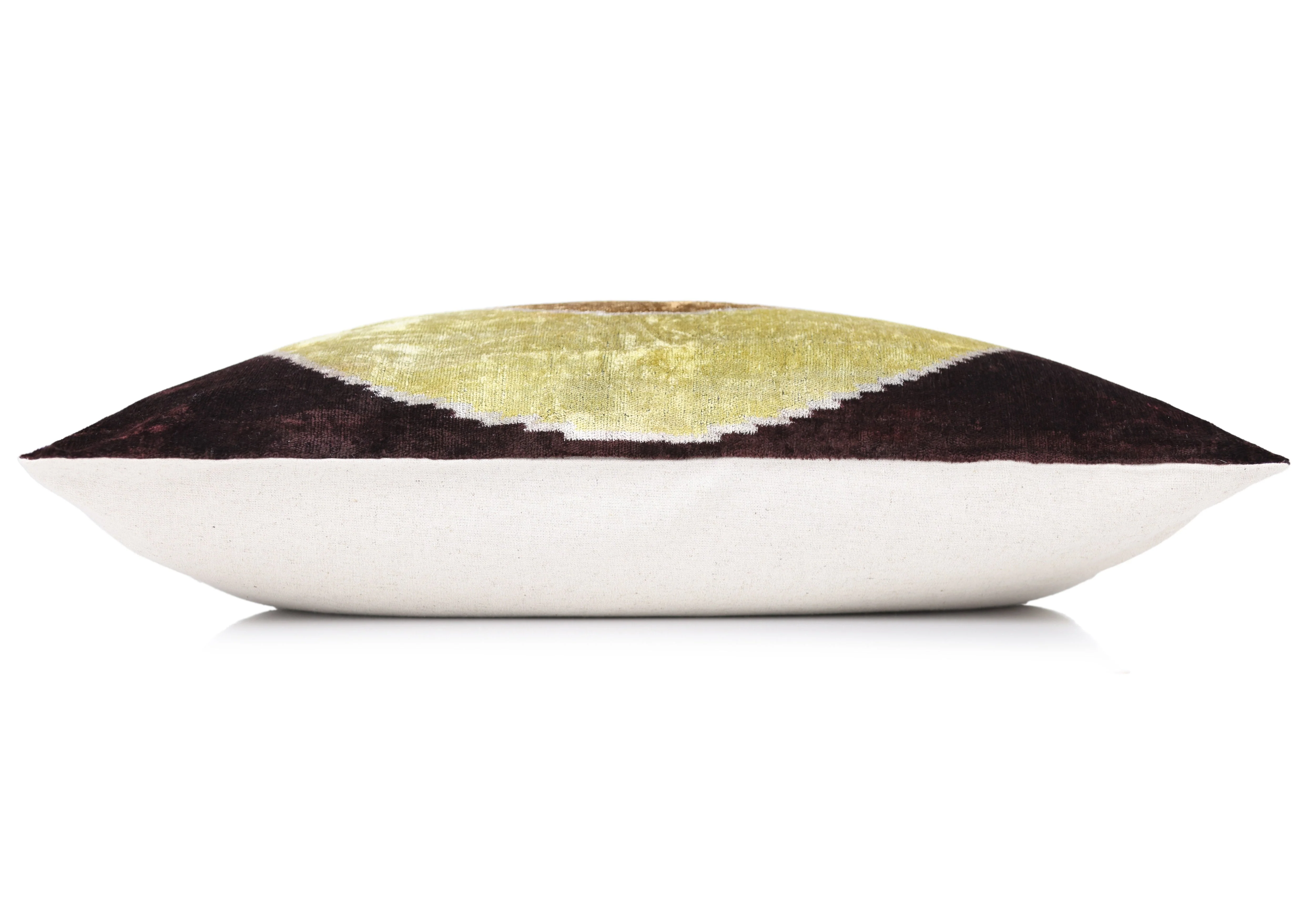 Retro Circle Silk Velvet Pillow 16x24 – Gold, Red & Maroon Luxe - Image 3