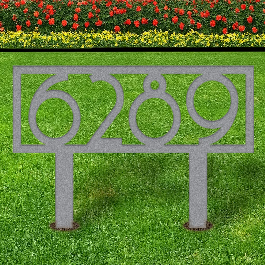 Retro Metal Address Yard Sign - Image 4