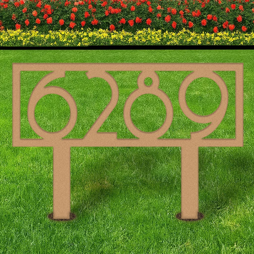 Retro Metal Address Yard Sign - Image 5