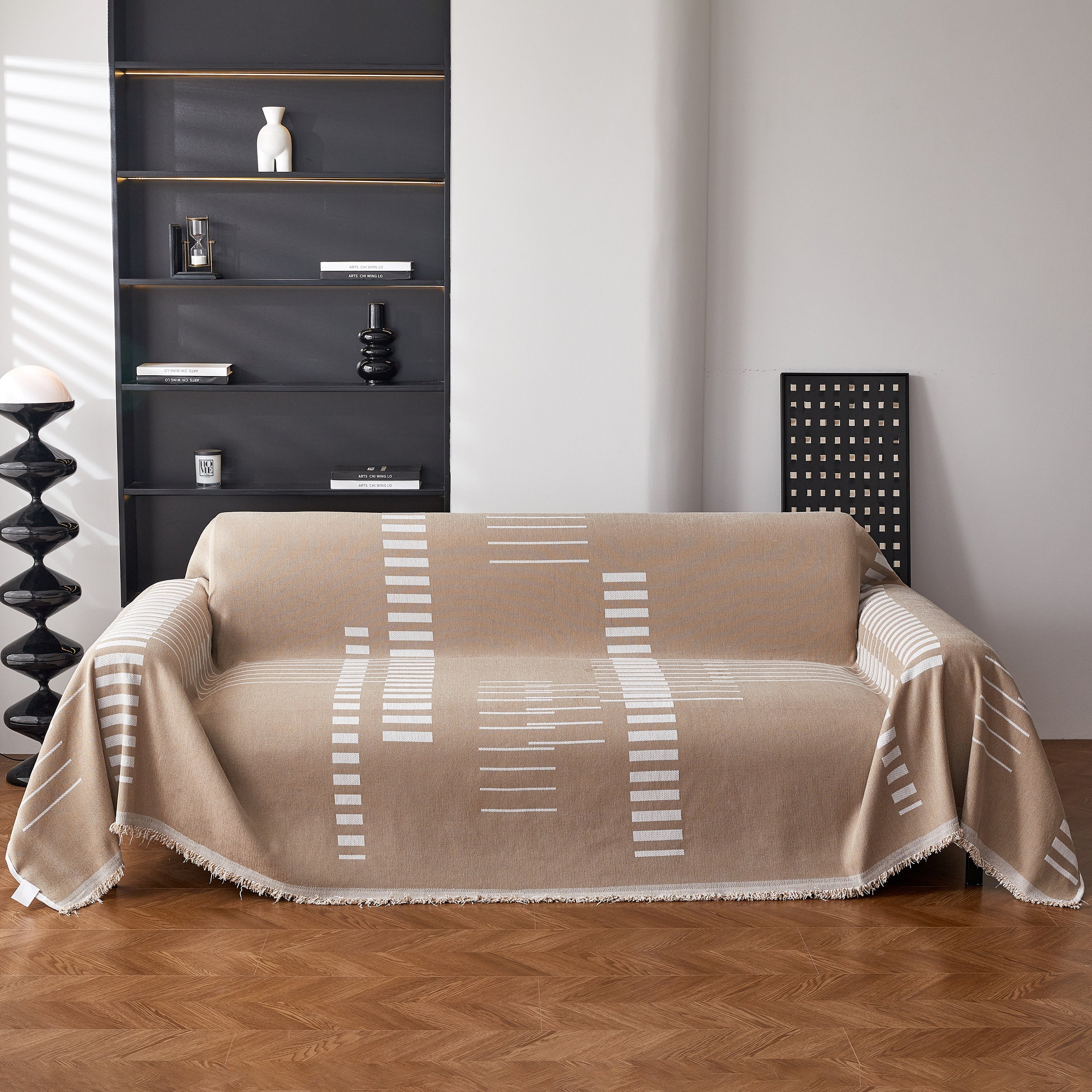 Reversible Chenille Couch Cover Blanket with Tassel Large Boho Futon Cover L Shaped Sectional Cover - Image 11