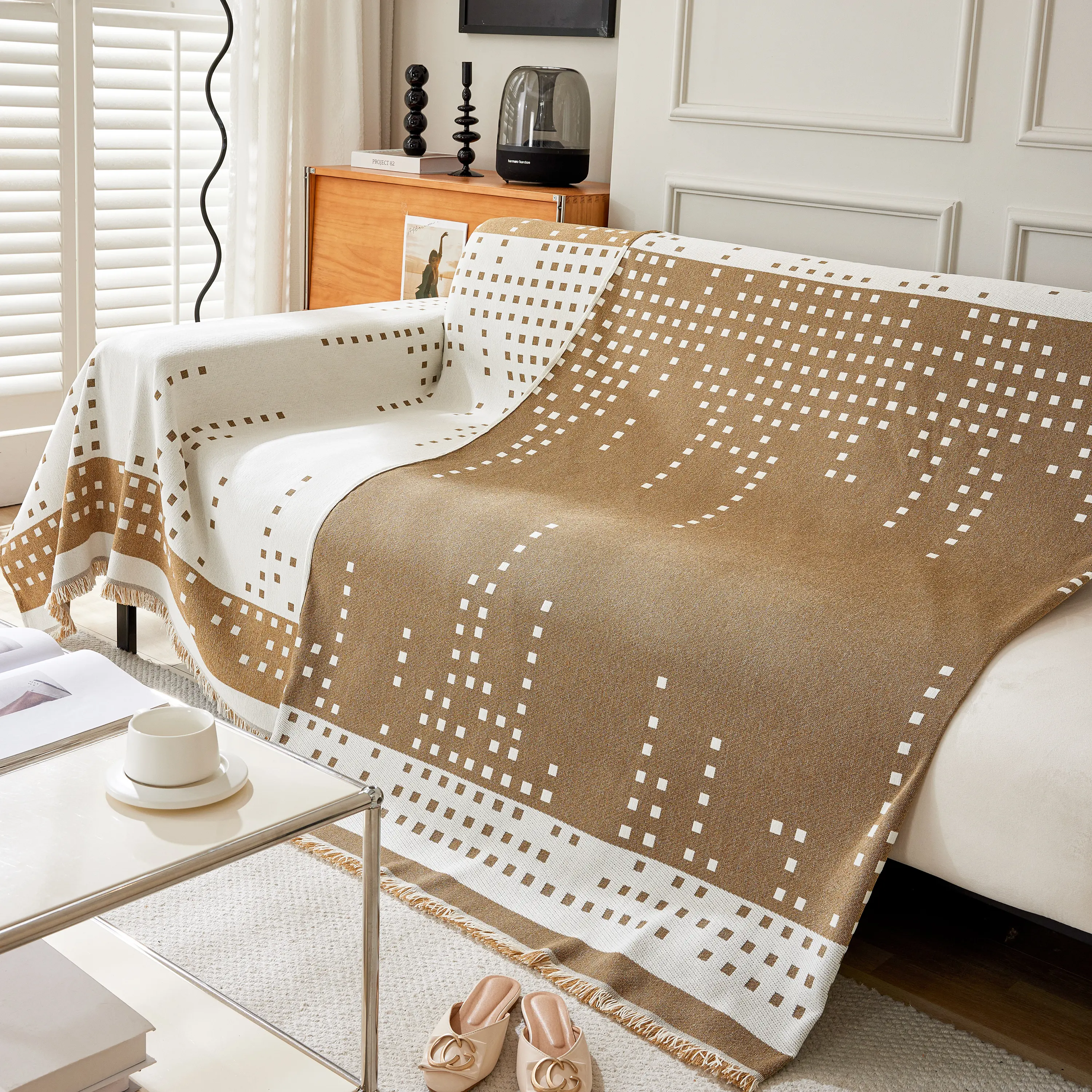 Reversible Chenille Sofa Covers for Pets, Large Throw Blanket for Couch, Blanket on The Sofa - Image 86
