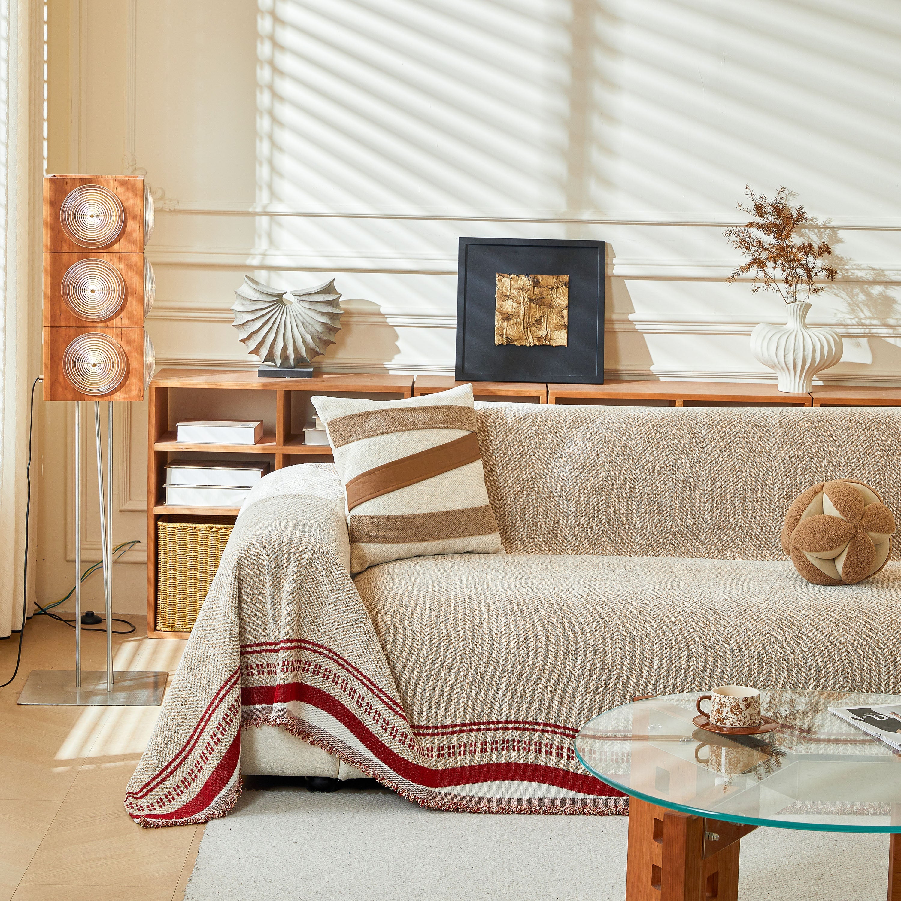 Reversible Herringbone Sofa Cover, 2-in-1 Classic British Throw Blanket for Couch - Image 25