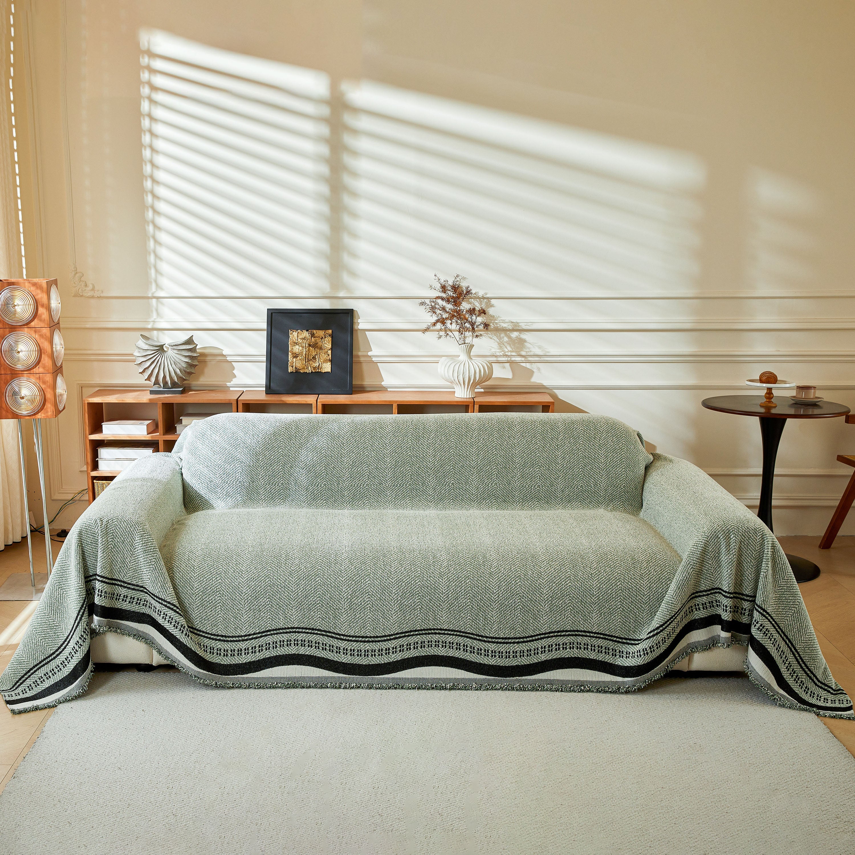 Reversible Herringbone Sofa Cover, 2-in-1 Classic British Throw Blanket for Couch - Image 57