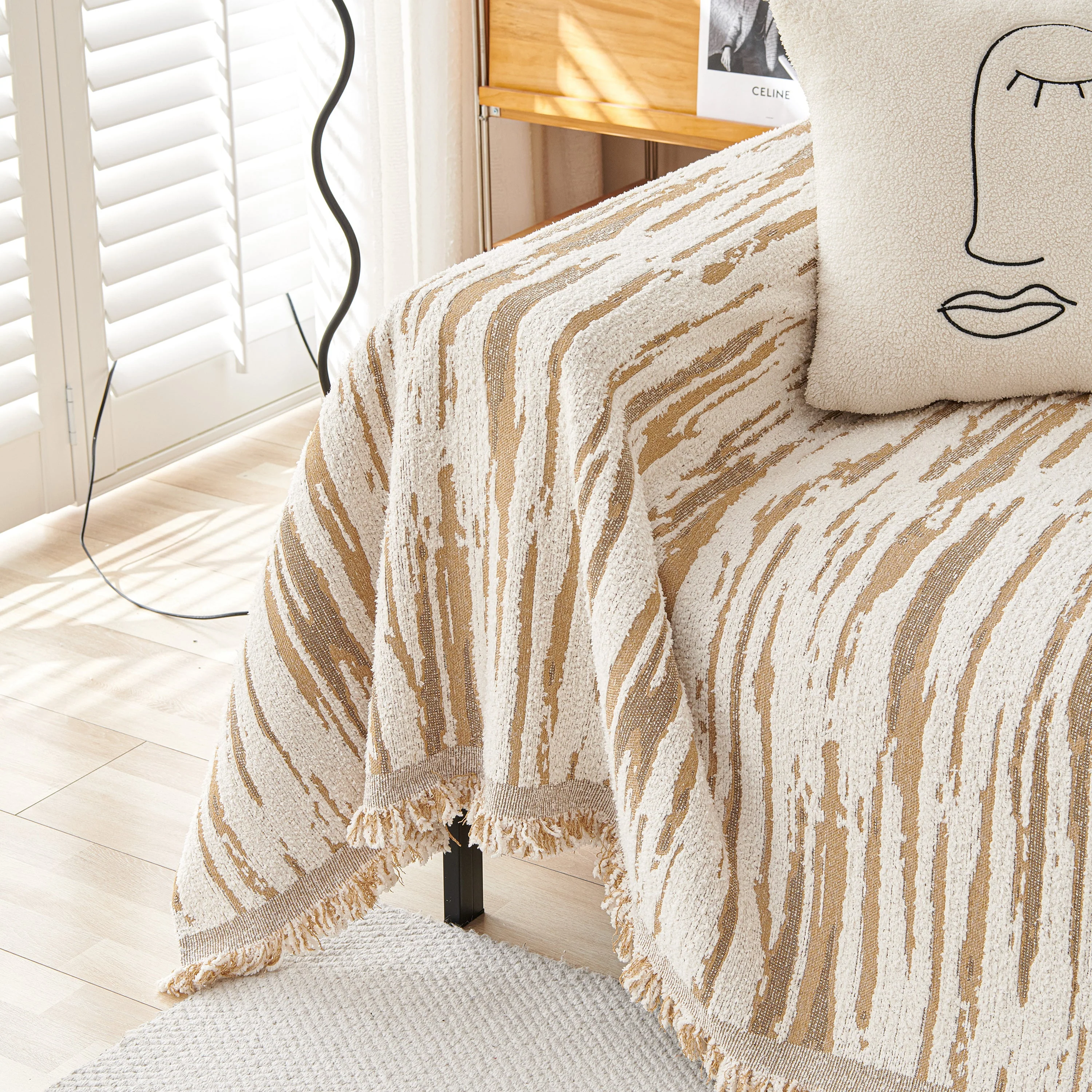 Reversible Sofa Throw Blanket, Couch Cover Sofa Slipcover for Most Shape Sofas - Image 11