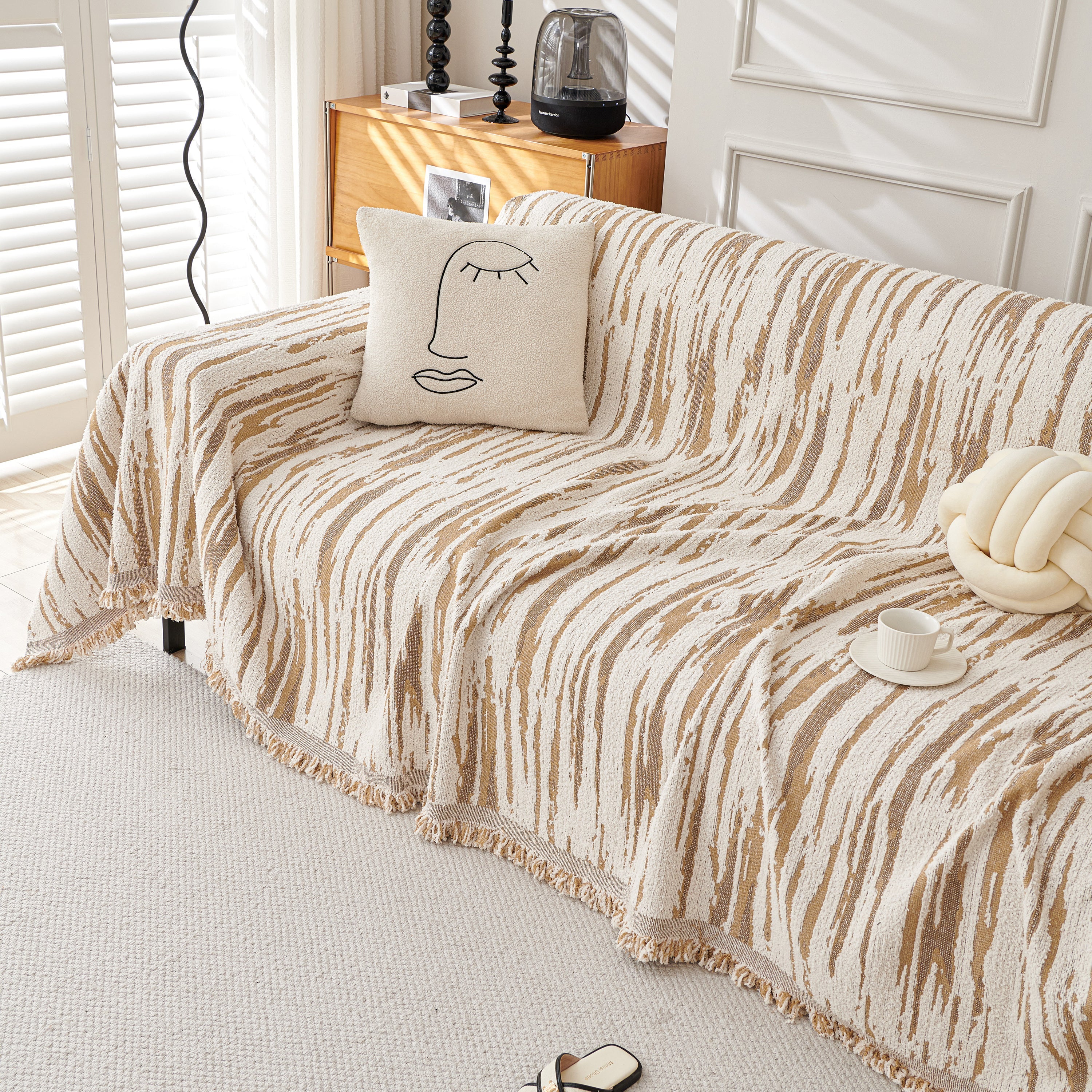 Reversible Sofa Throw Blanket, Couch Cover Sofa Slipcover for Most Shape Sofas - Image 13